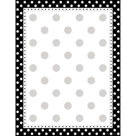 Barker Creek Black & White Dot Computer Paper, 50 sheets/Package 717